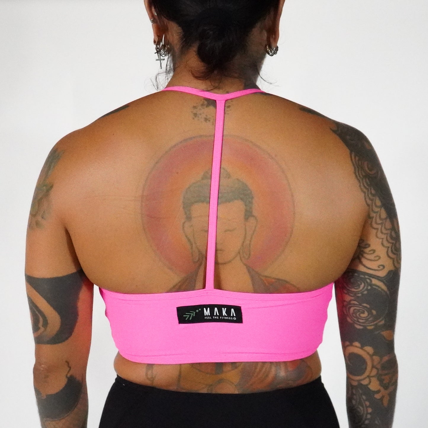 Mexican Pink Tie Dye Blue Flower- Top Mesh