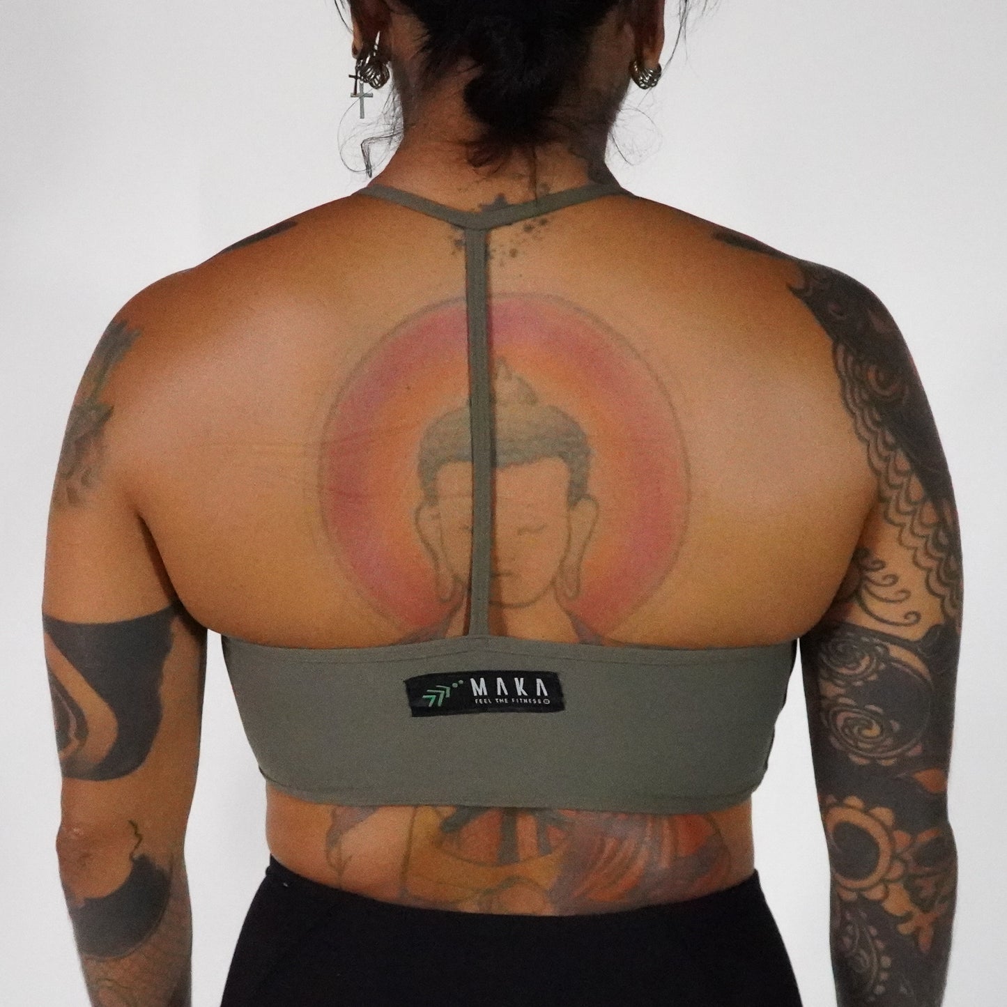 Olive Tie Dye- Top Mesh