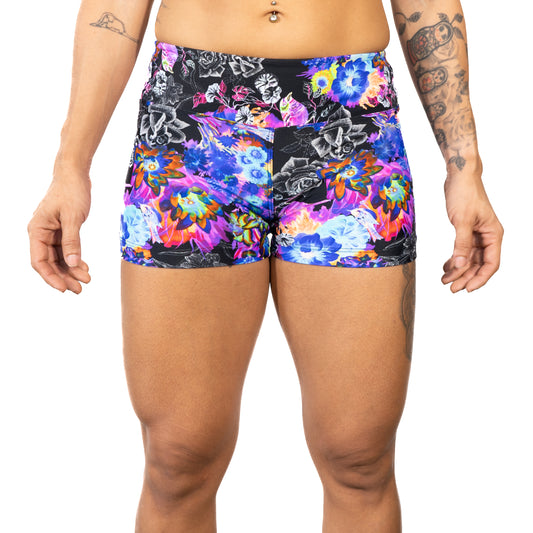 Black Neon Flowers- High