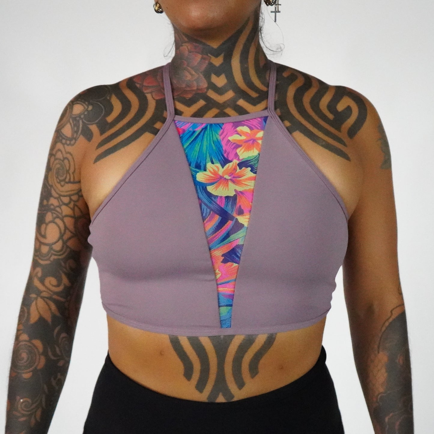 Lavanda Flowers- Top Mesh