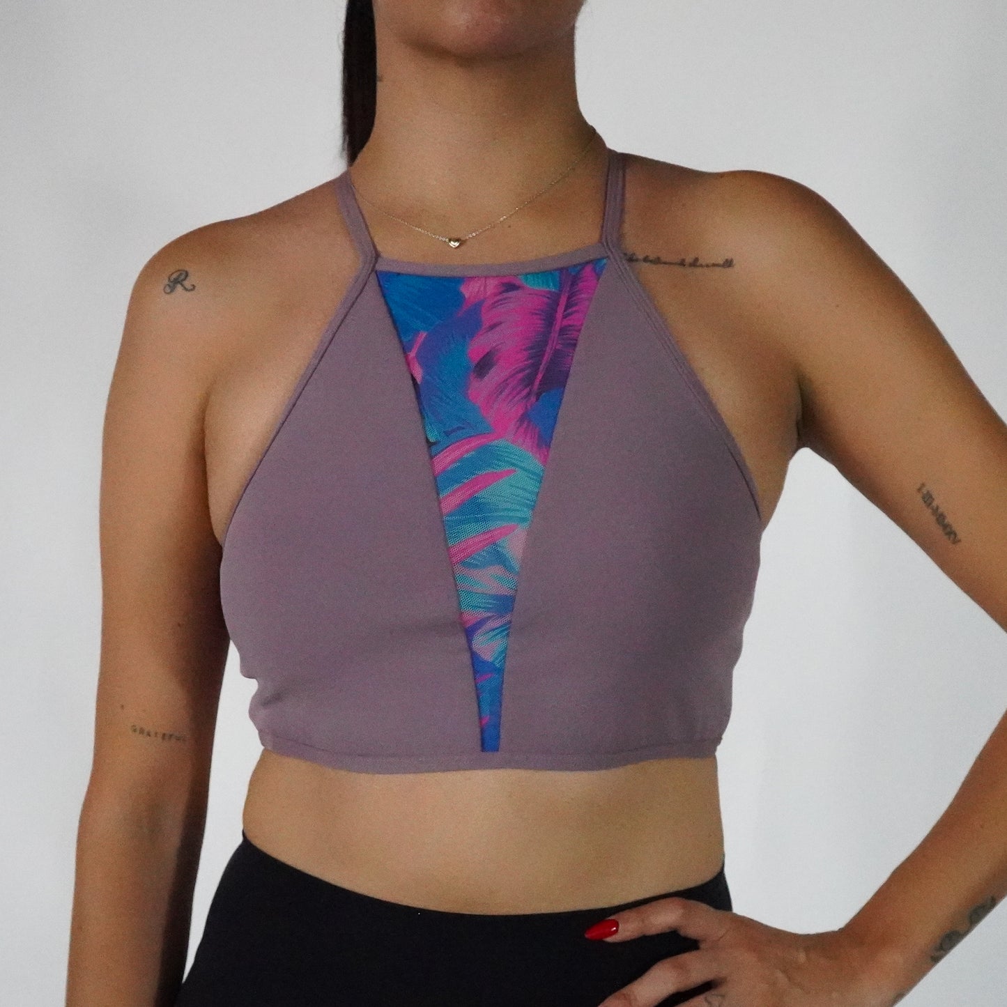 Lavanda Blue Flowers- Top Mesh