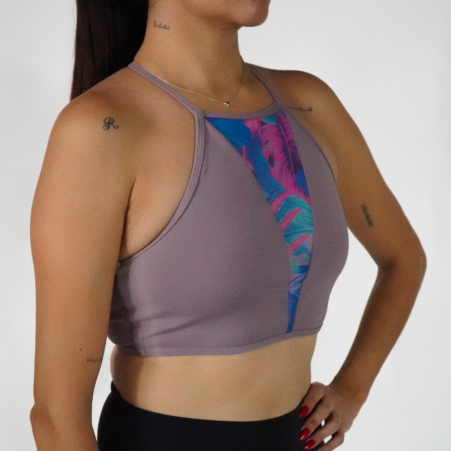 Lavanda Blue Flowers- Top Mesh