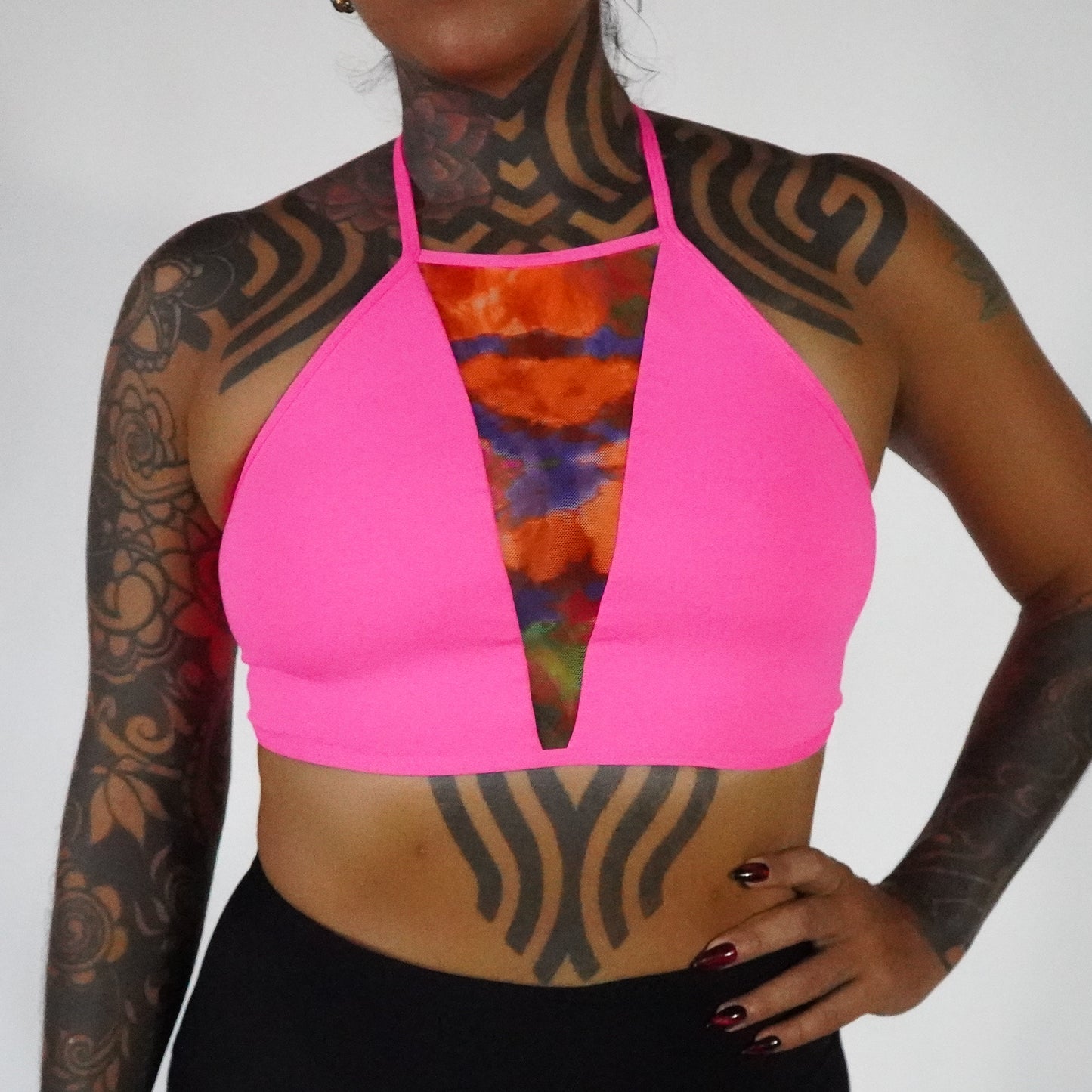 Mexican Pink Tie Dye- Top Mesh