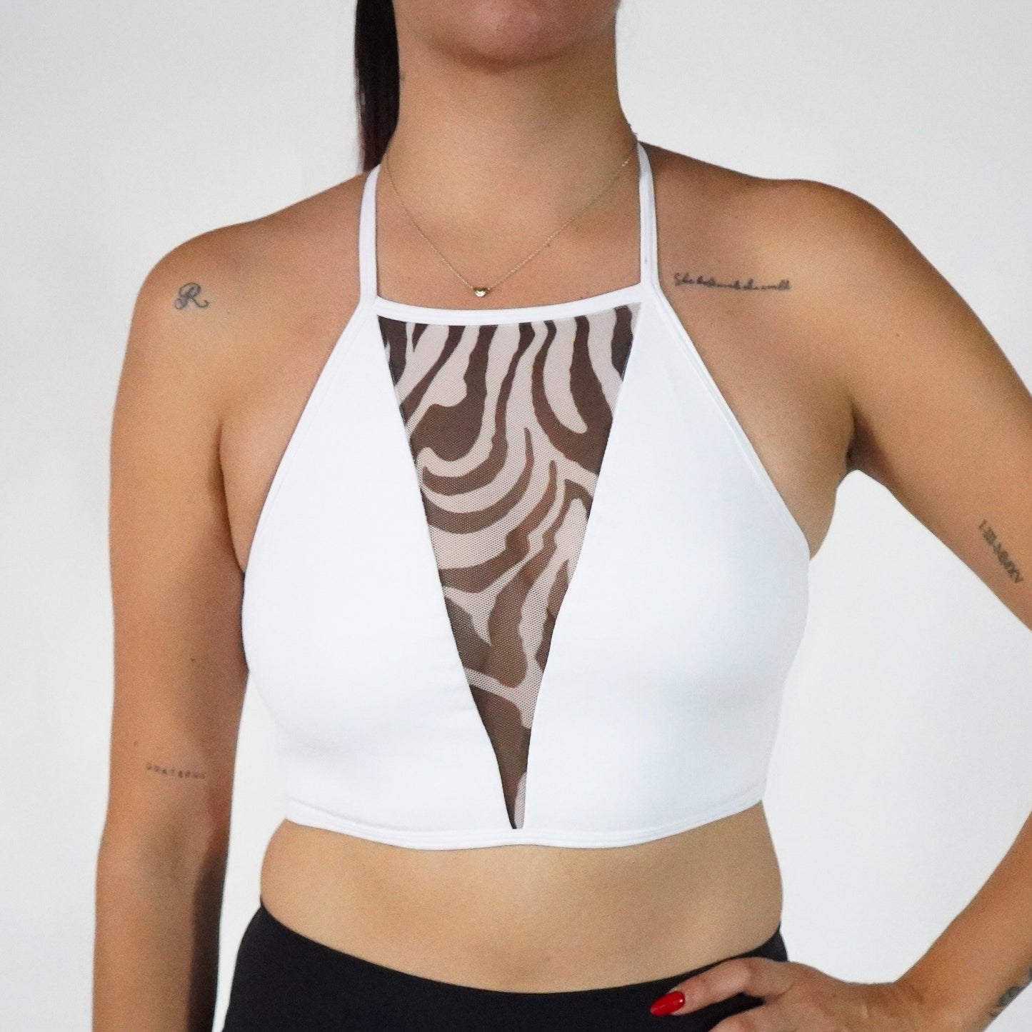 White Zebra- Top Mesh