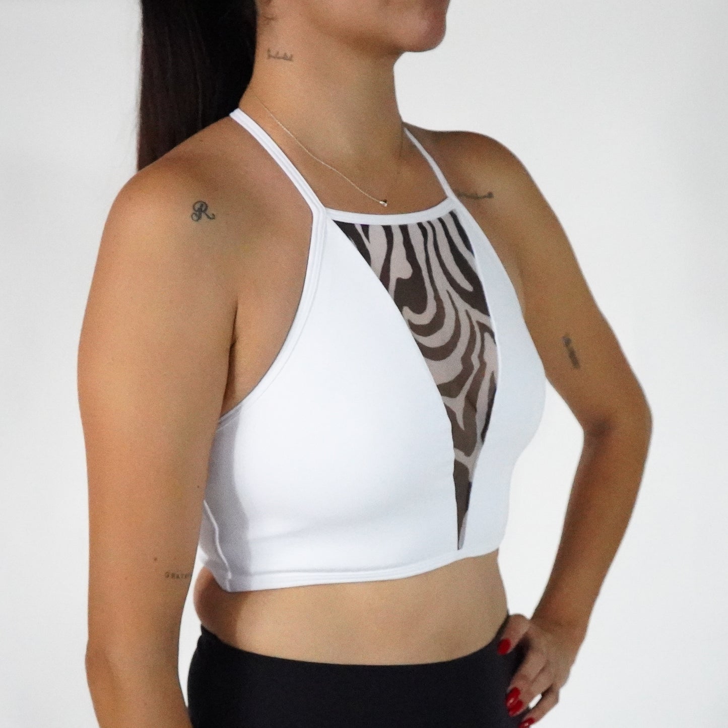 White Zebra- Top Mesh