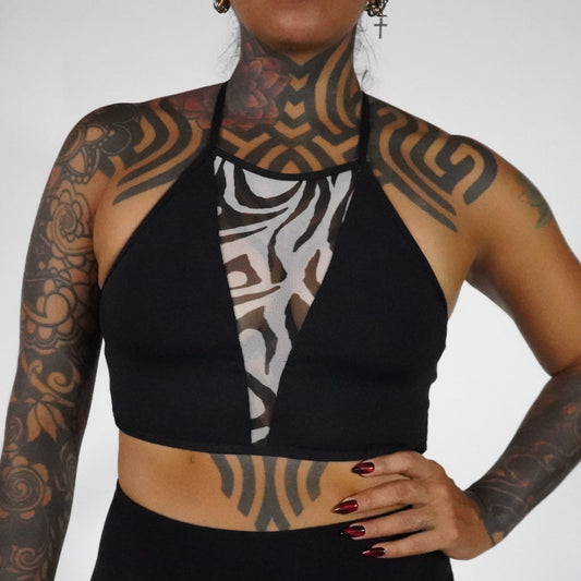 Black Zebra- Top Mesh