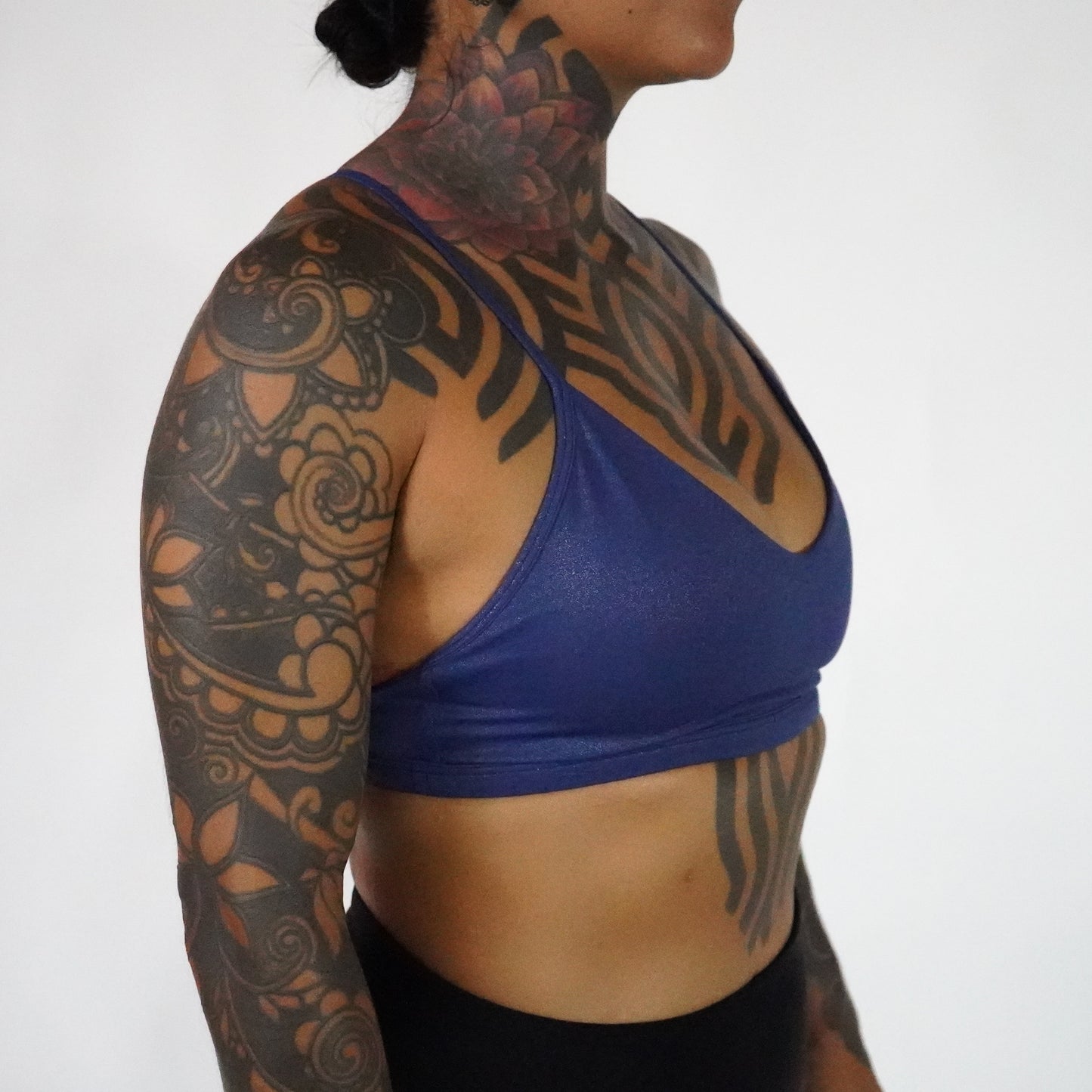 Purple Blue Glitter- Top Corte V ✴︎˚｡⋆