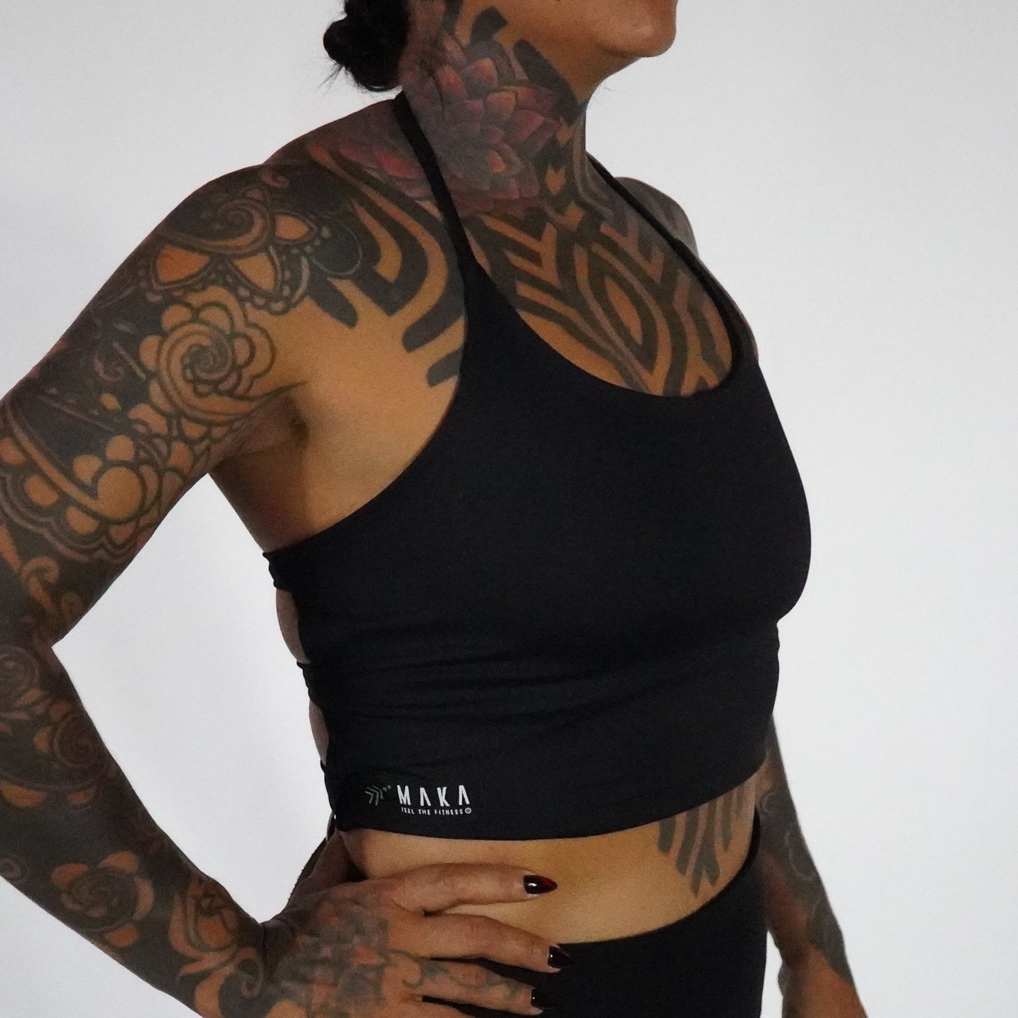 Black- Crop Top Lines