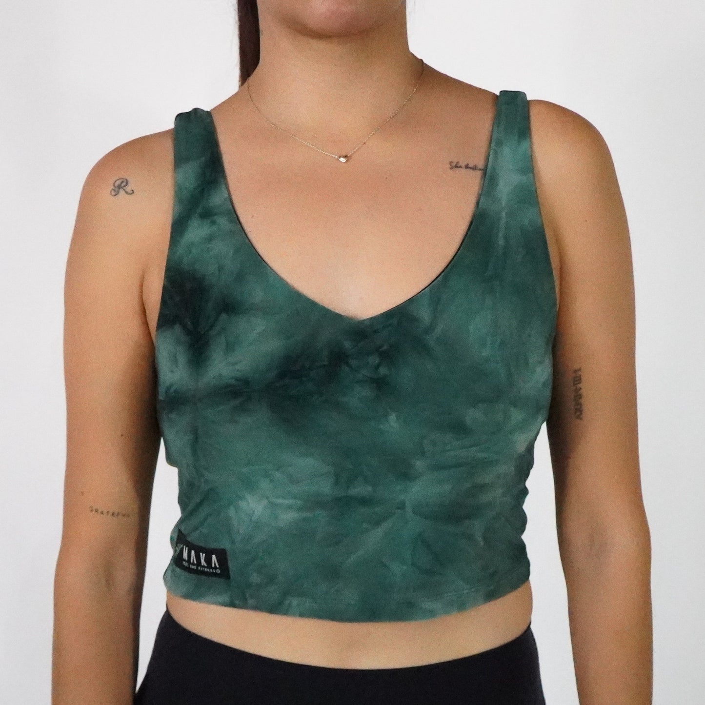 Green Tie Dye- Crop Top