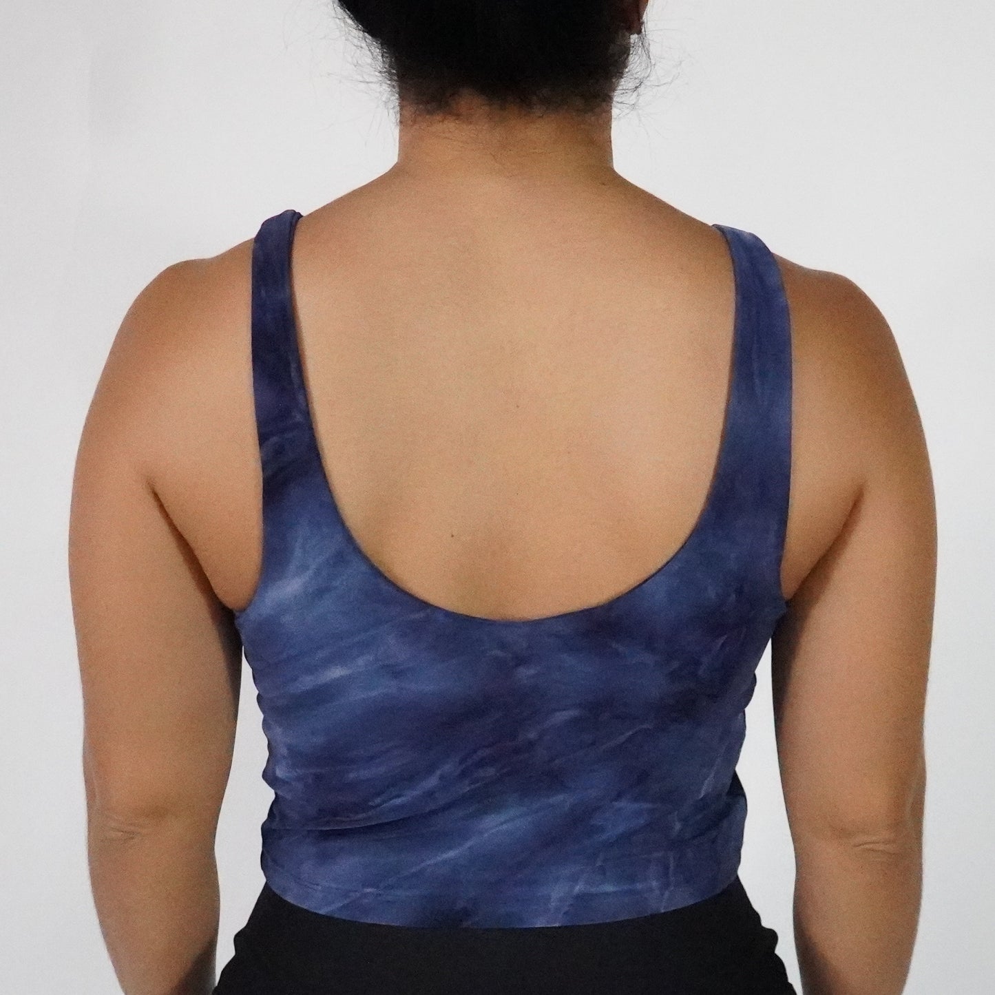 Navy Blue Tie Dye- Crop Top