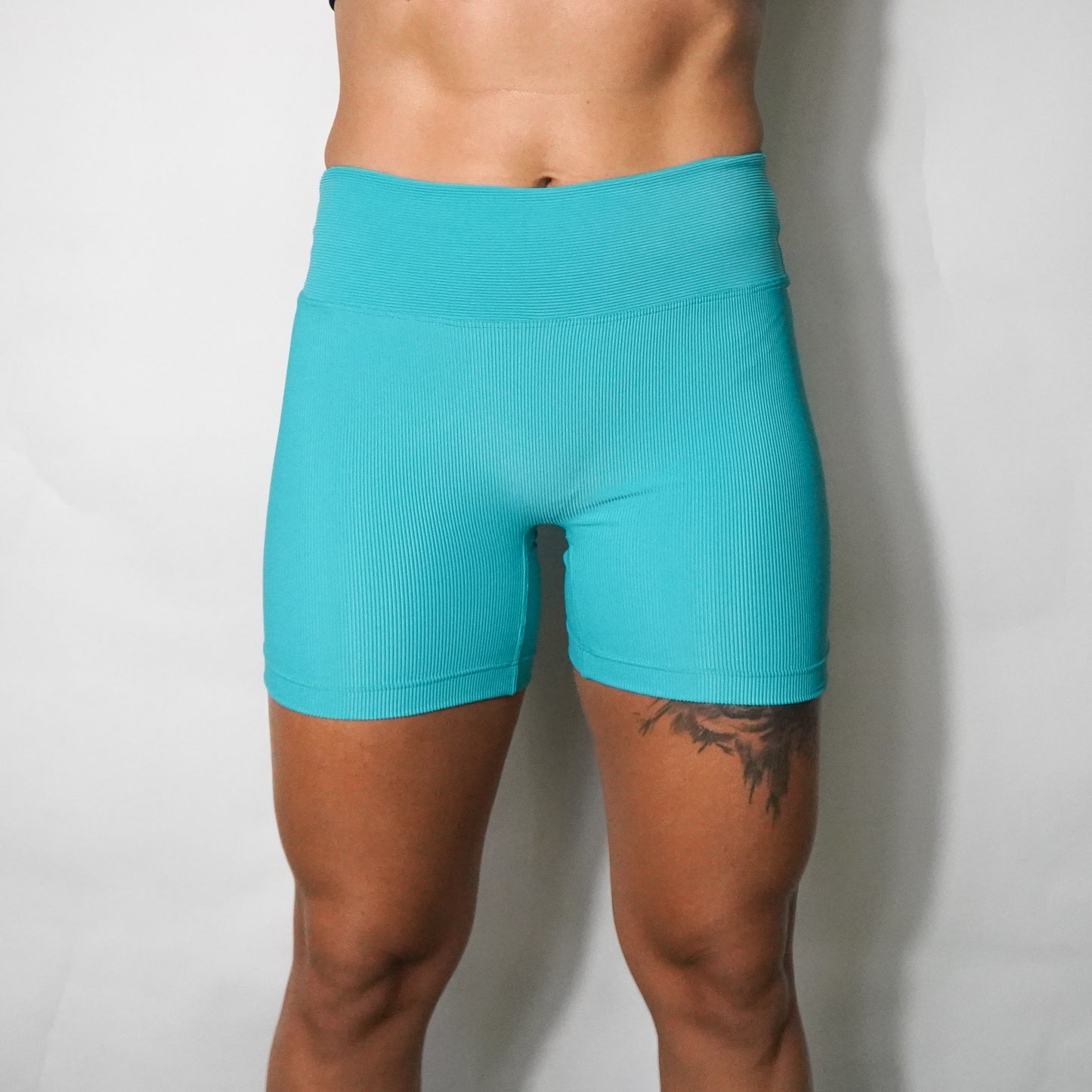 Cyan Blue Lines- High Mid Rise