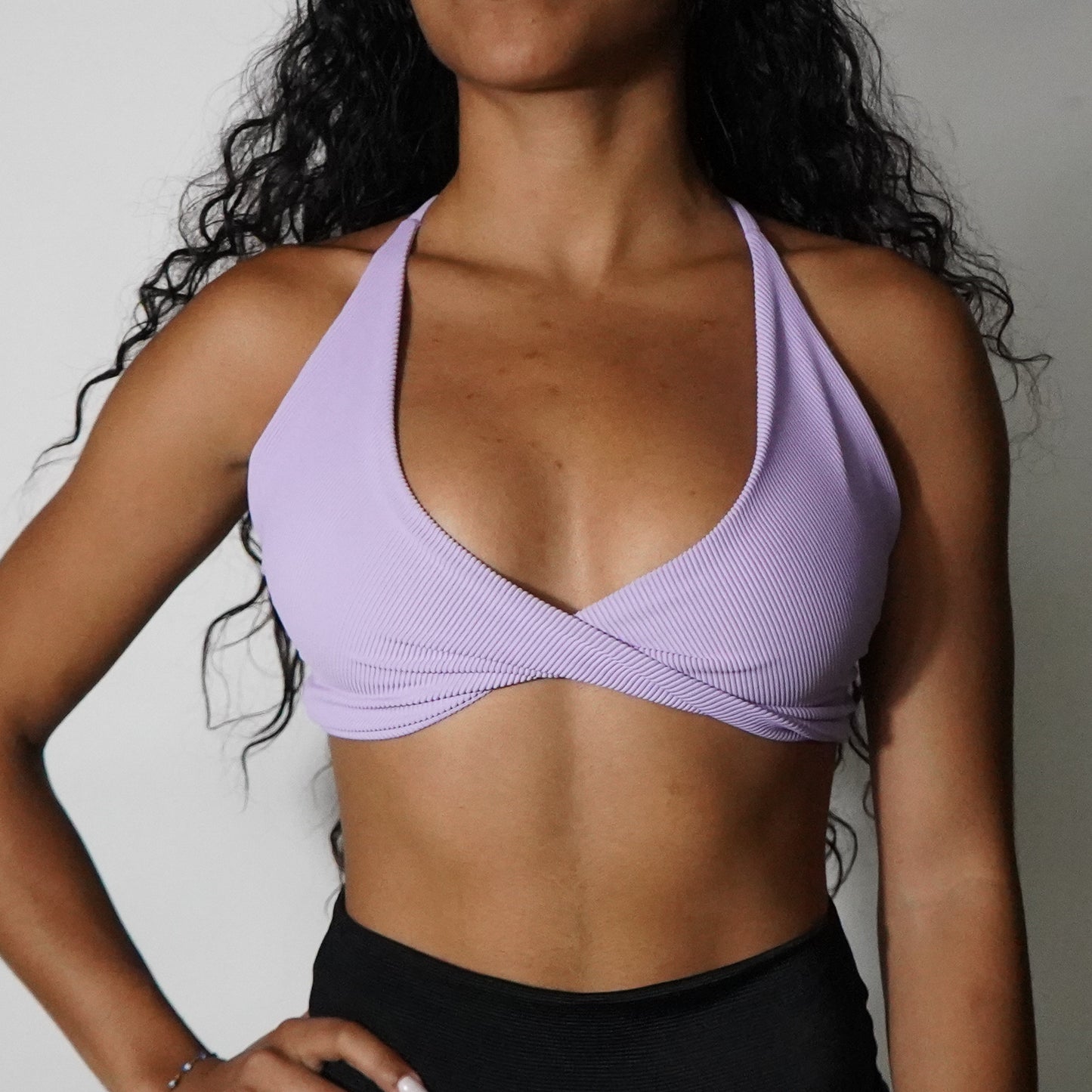 Mallow Lila Lines- Top Twist