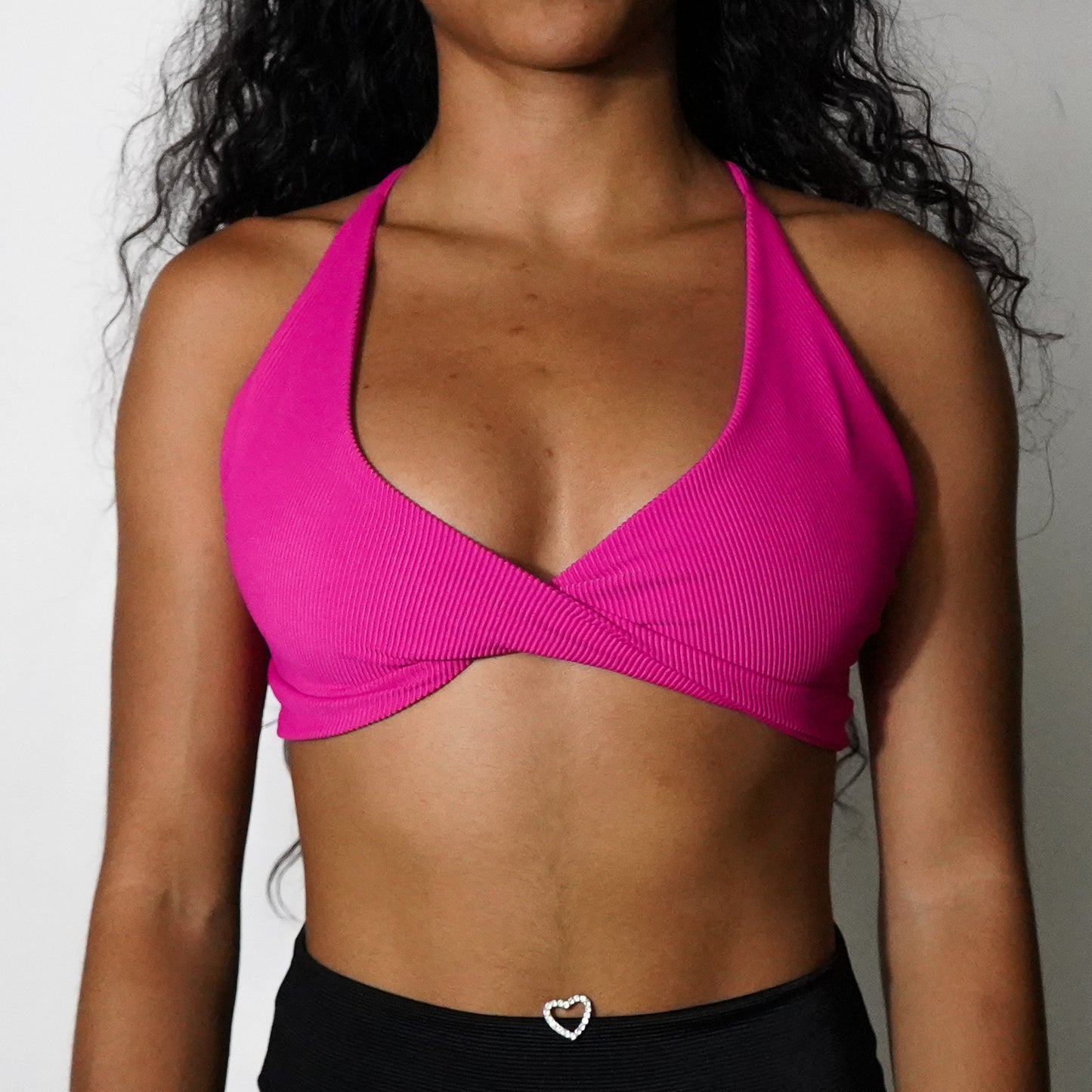 Fuchsia Lines- Top Twist