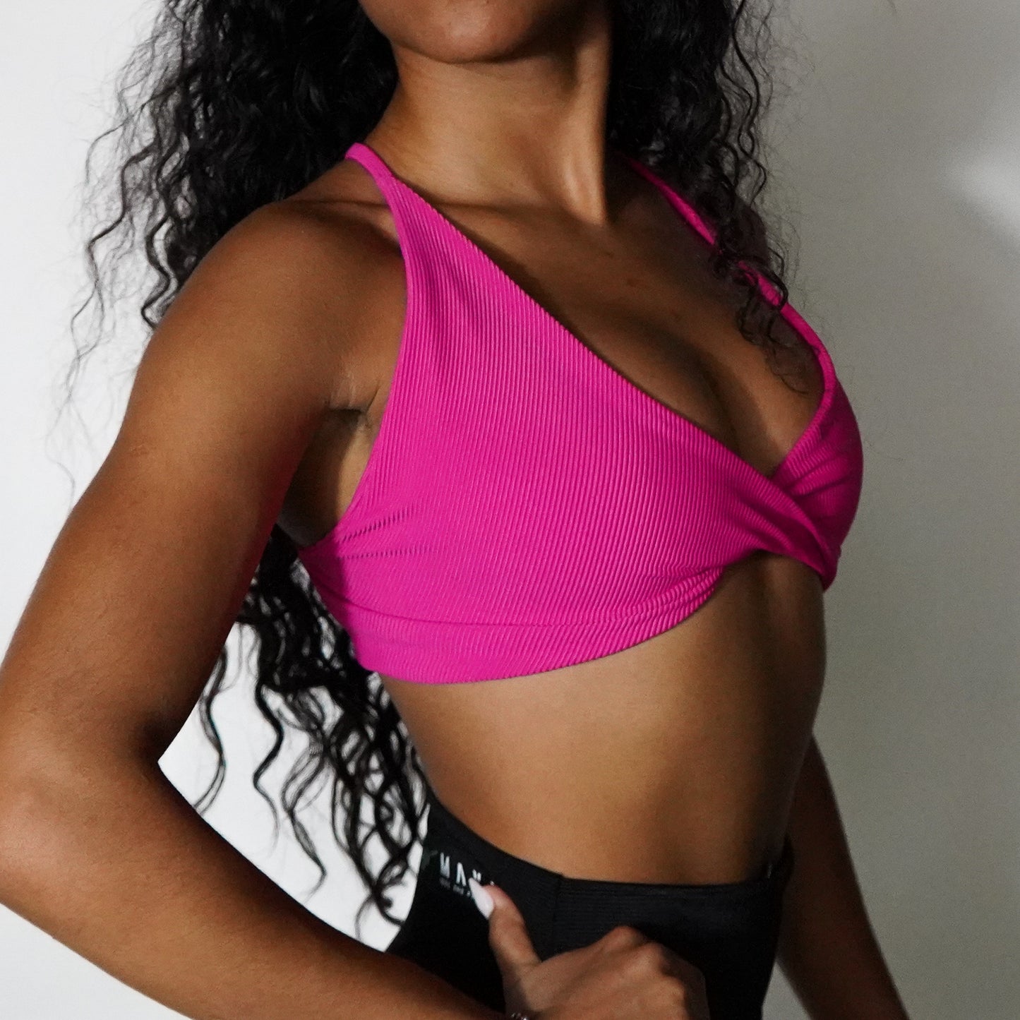 Fuchsia Lines- Top Twist