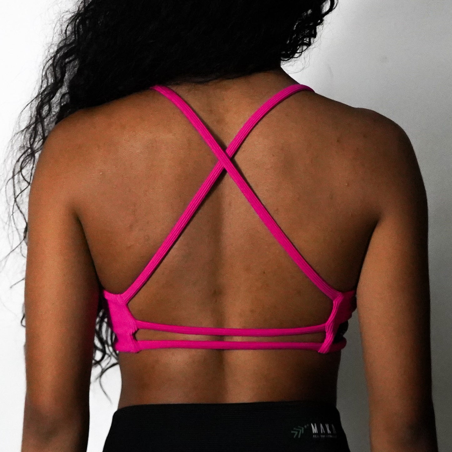 Fuchsia Lines- Top V-Cross