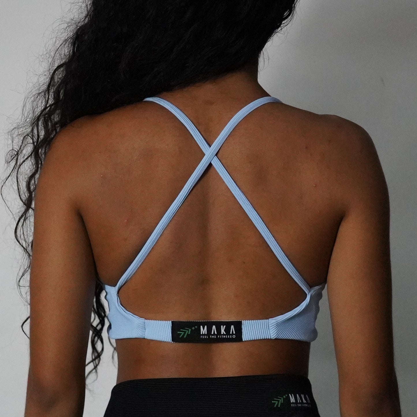 Celeste Blue Lines- Top Twist