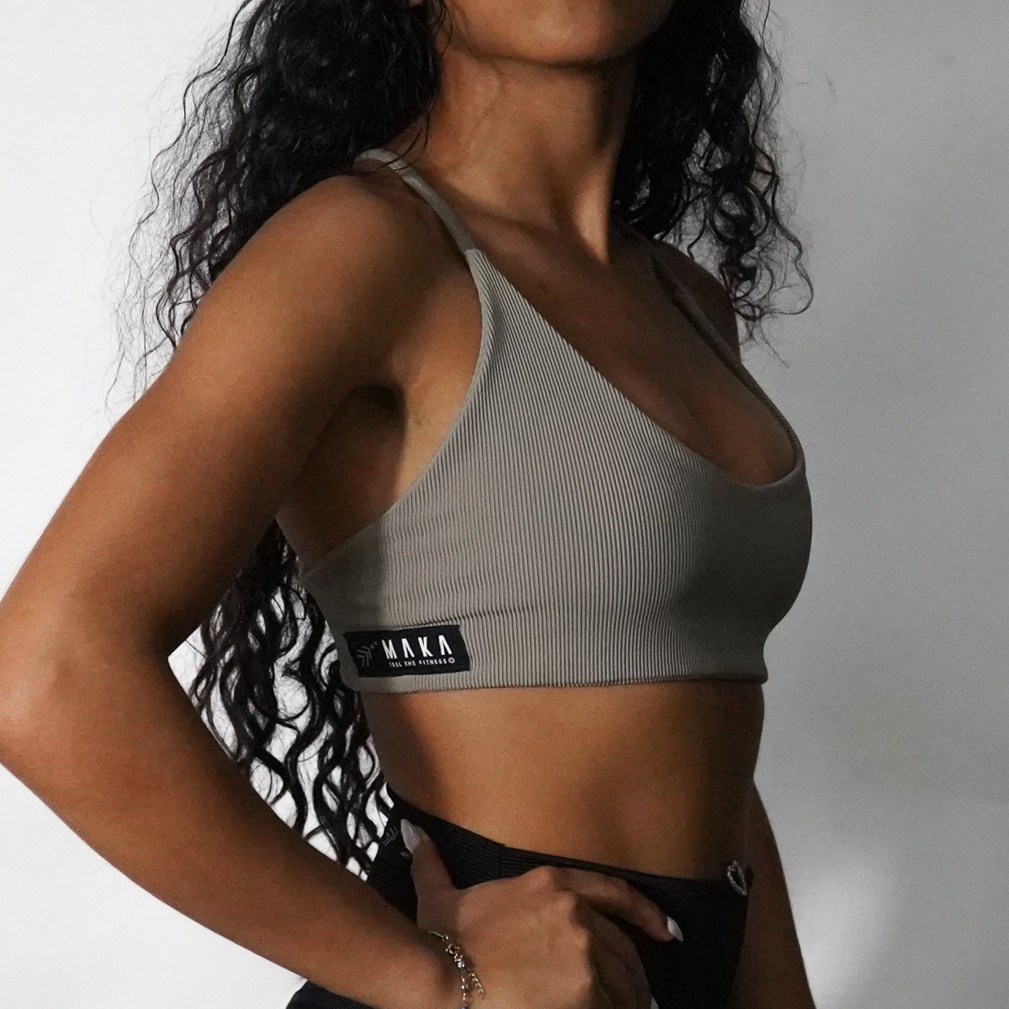 Earth Brown Lines- Top V-Cross