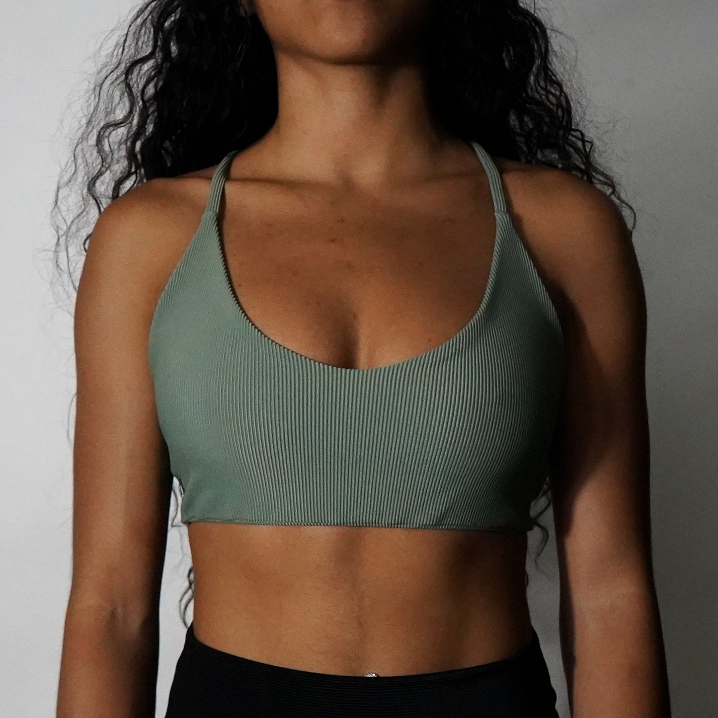 Salvia Green Lines- Top V-Cross