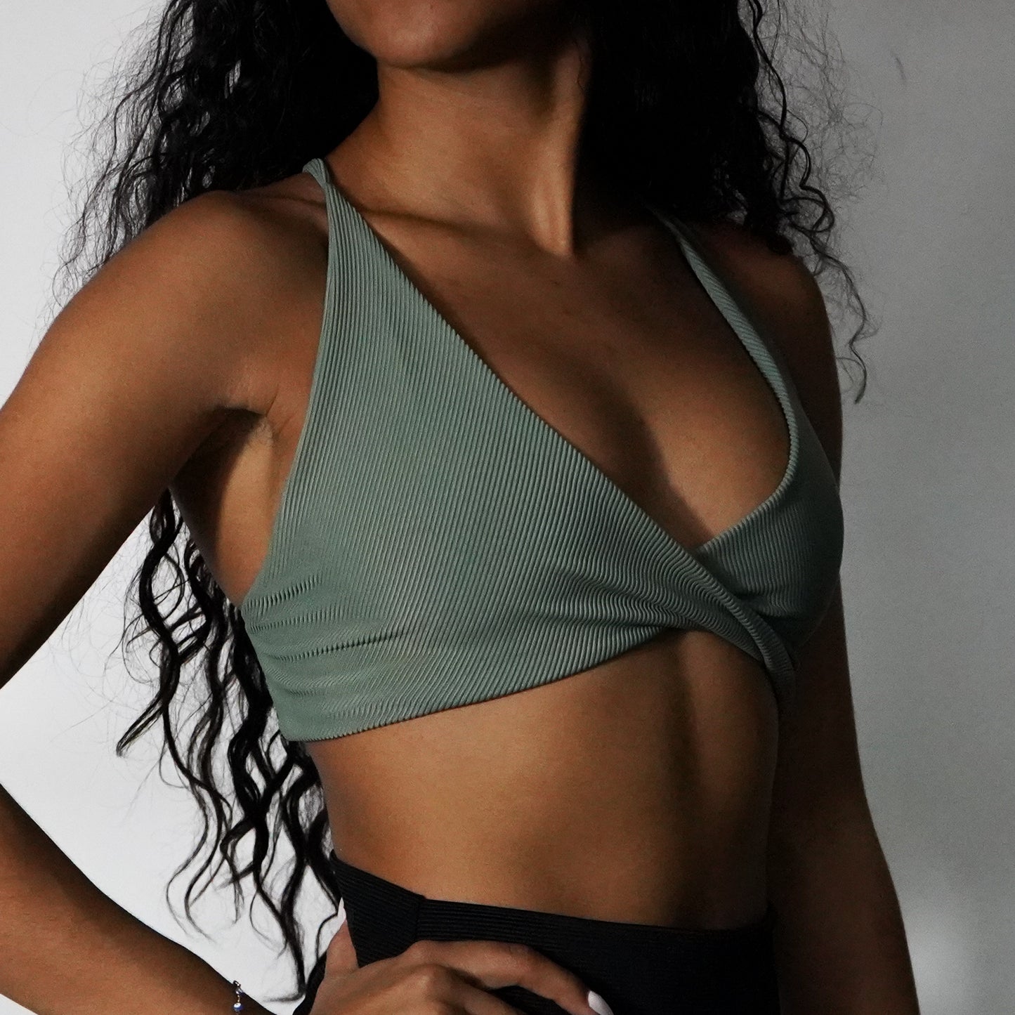 Salvia Green Lines- Top Twist