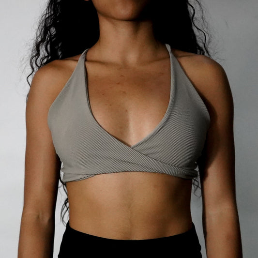 Earth Brown Lines- Top Twist