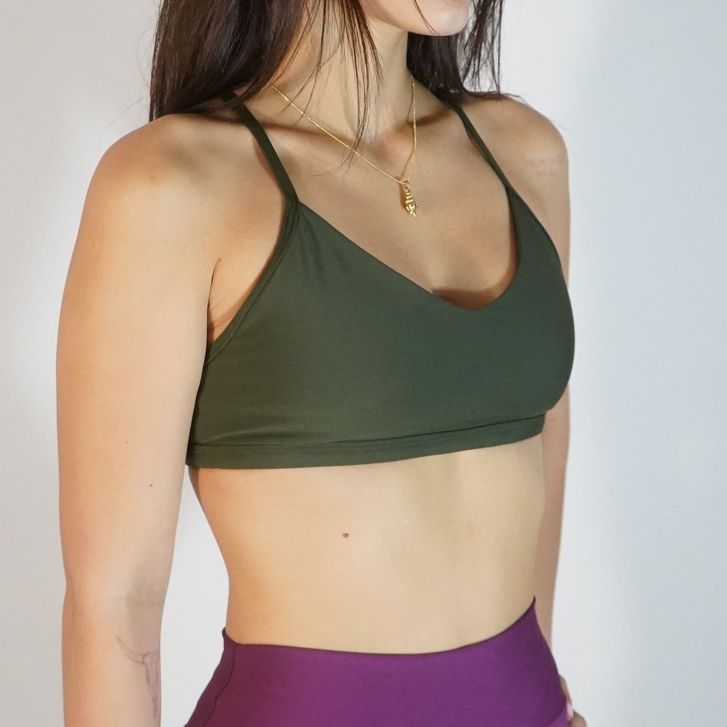 Militar Green- Top Corte V