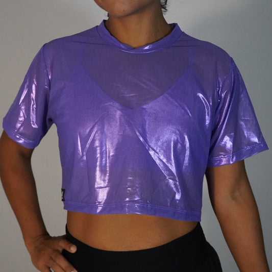 Purple Fantasy- Crop Mesh