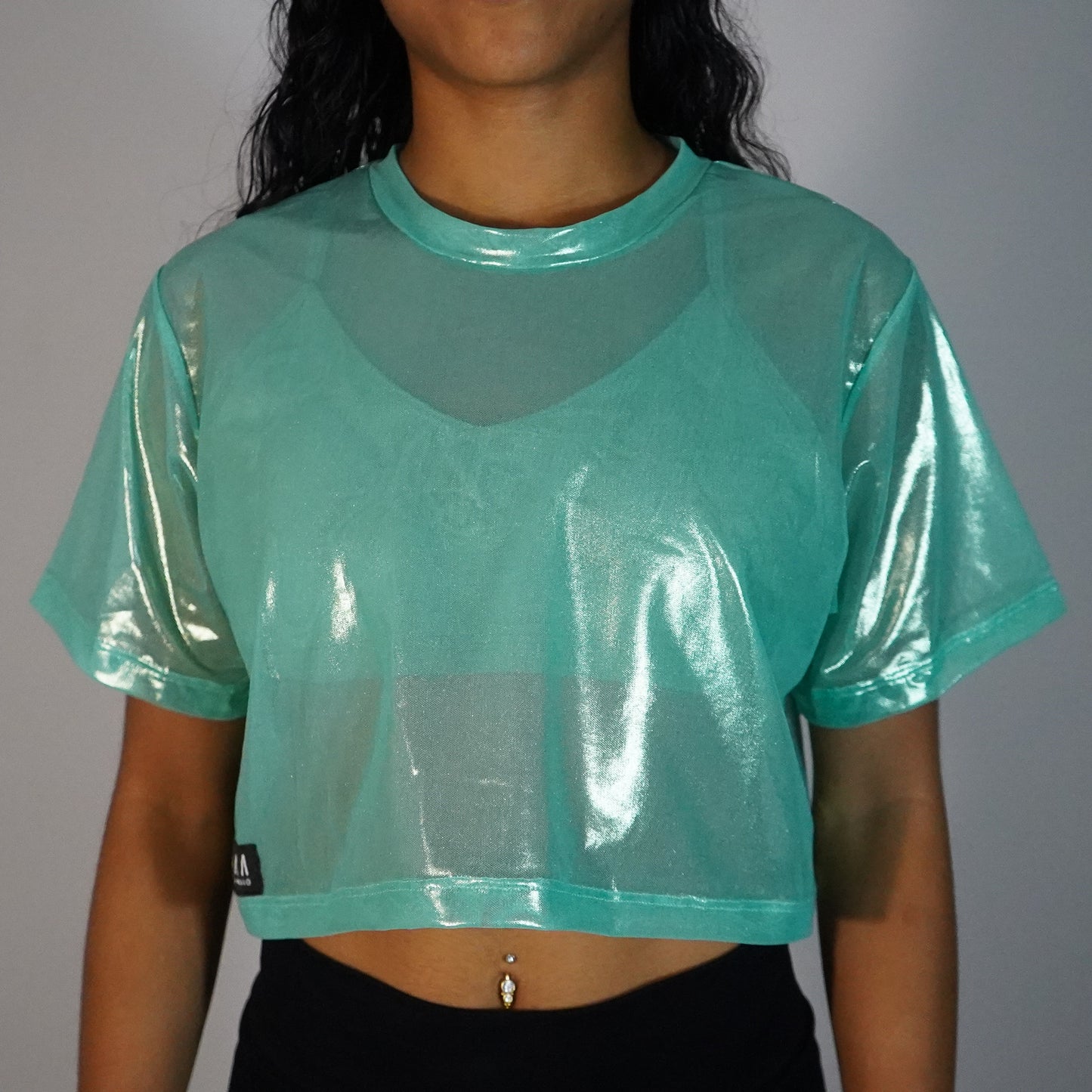 Aqua Fantasy- Crop Mesh