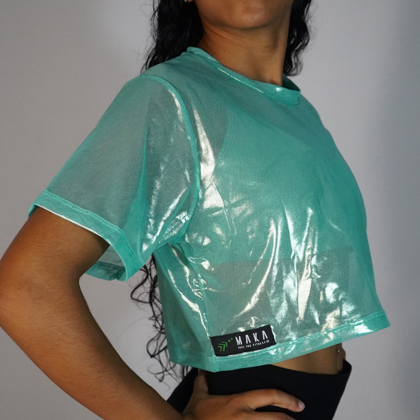 Aqua Fantasy- Crop Mesh