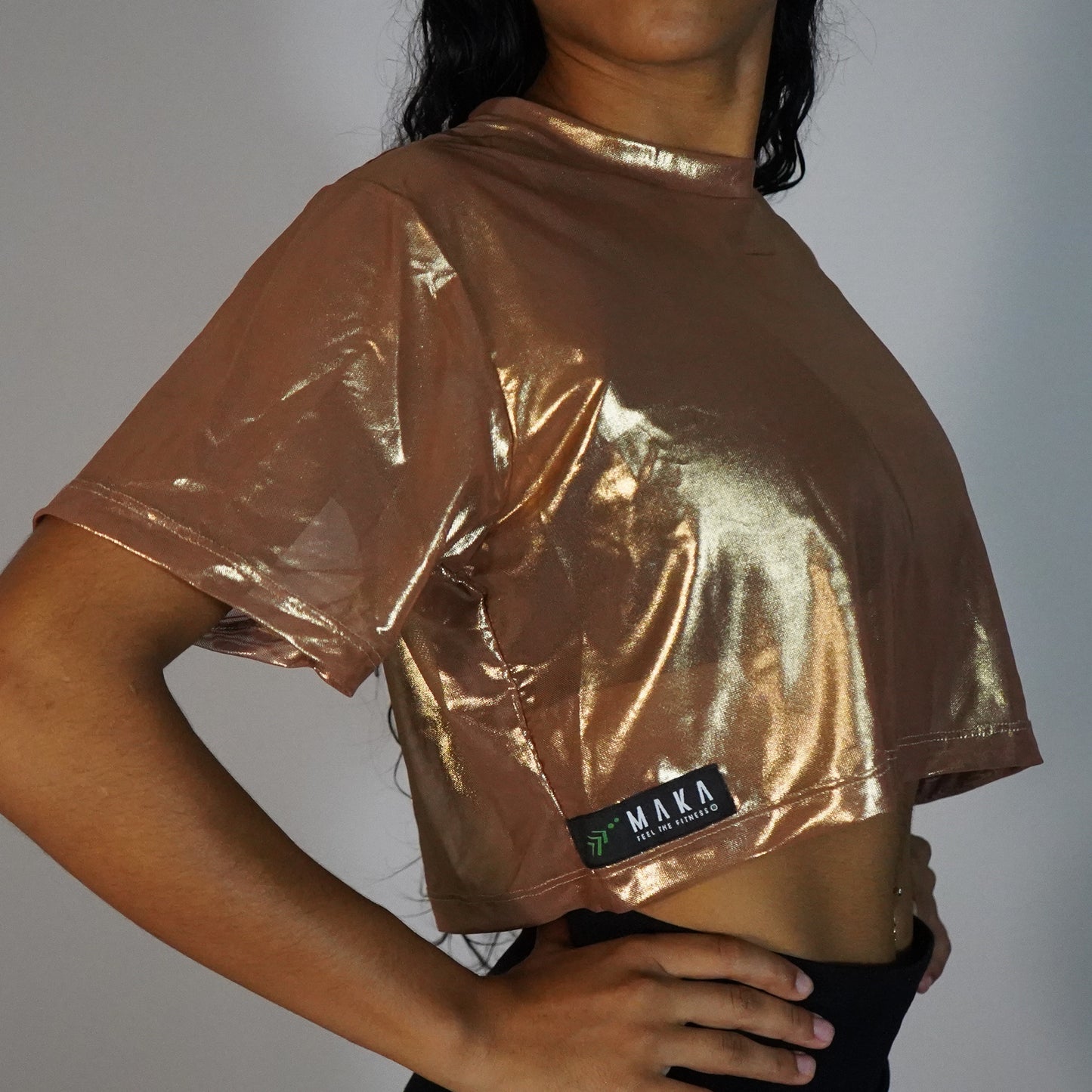 Golden Fantasy- Crop Mesh